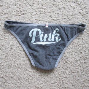 VICTORIA'S SECRET PINK WOMENS GRAY & TEAL UNDERWEAR SZ XS